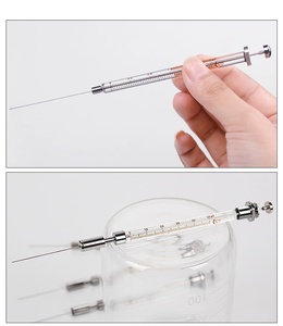 Seringue de laboratoire en verre à pointe biseautée GC, 0,5 µl-1000 µl, avec aiguille, pour usage en laboratoire - Product Image 5