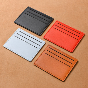 Porte-cartes en PU à prix d'usine, 6 emplacements, couleur unie, fin, avec logo personnalisé, faible MOQ - Product Image 3