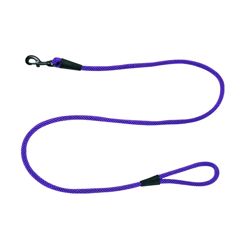 Collare per cani con corda rotonda con la migliore vendita di Nylon rivettato personalizzato resistente animale sostenibile collana in Nylon di buona qualità CN;GUA