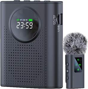 เครื่องขยายเสียงพร้อมไมโครโฟนไร้สายแบบแม่เหล็ก, ไมโครโฟนแบบหนีบเสื้อขนาดเล็กสำหรับห้องเรียน, ลำโพงพกพาสำหรับครู - Product Image 1