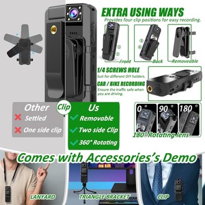 128GB HD 1080P <span class=keywords><strong>Mini</strong></span> Máy Ảnh Cơ Thể Mặc Hành Động Ngón Tay Cái Kích Thước Tay Miễn Phí Ghi Âm Máy Quay Phim 180 Xoay Cá Nhân Cơ Thể Đeo Máy Ảnh - Product Image 5