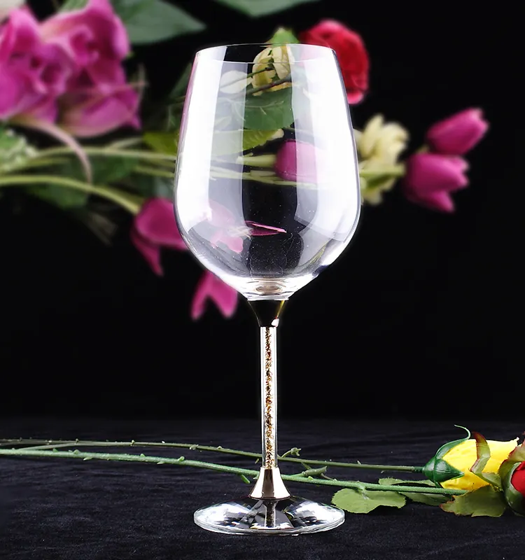 Verre à vin rouge en cristal personnalisé, verres à vin rose, grande taille, verres à boisson pour usage quotidien, 1 pièce