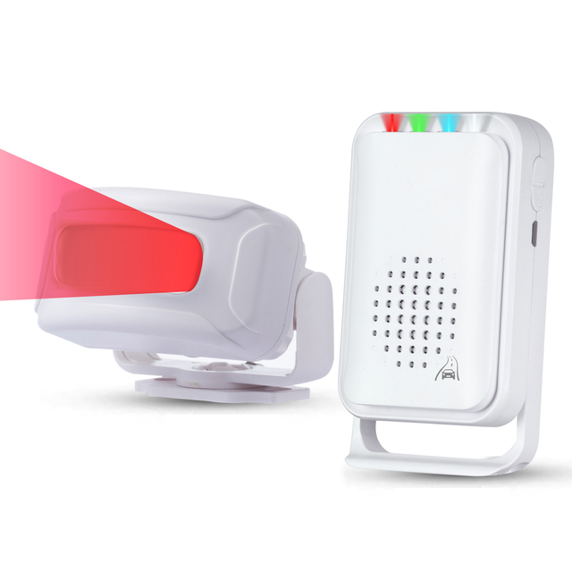920FT Infrared and Radar Dual Detection PIR  Motion Sensor  Wireless Doorbell Visitor Chimes Home Security Driveway Alarm