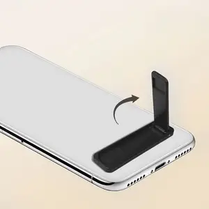 Ultra ince Mini Metal katlanır cep telefonu tutucusu standı alaşım görünmez taşınabilir telefon Kickstand braketi masaüstü telefon tutucu
