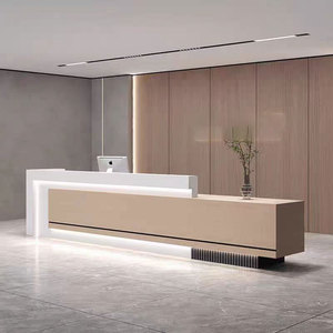 Mostrador de Recepción Negro para Negocios, Mostrador Clásico para Consultorías, Agencias y Vestíbulos de Empresas - Product Image 1
