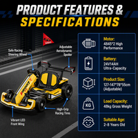 Voiture de drift RC 24V, kart électrique à pédales, kart télécommandé, kart électrique pour enfants, voiture de karting électrique pour enfants