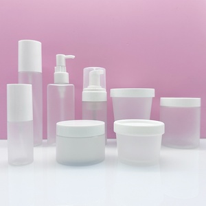 Wholesale <b>Empty</b> Frosted Clear Glass <b>Plastic</b> <b>Bottle</b> Jar With Lotion Spray Pump for Cosmetic Packaging Skincare <b>Empty</b> Cream - Product Image 4