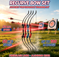 Meilleure Vente : Kit de Tir à l'Arc pour Débutants avec Arc Recurve en Métal, Ensemble d'Arbalètes et Flèches Démontables, Équipement de Tir à 30-40 lb