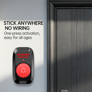 Campanello Wireless RF433 SIXWGH con Incisione Laser Personalizzata, Portata 150m, 63/4 Suonerie + Modalità Silenziosa, Alimentato <span class=keywords><strong>a</strong></span> Batteria per Casa/Villa - Product Image 2