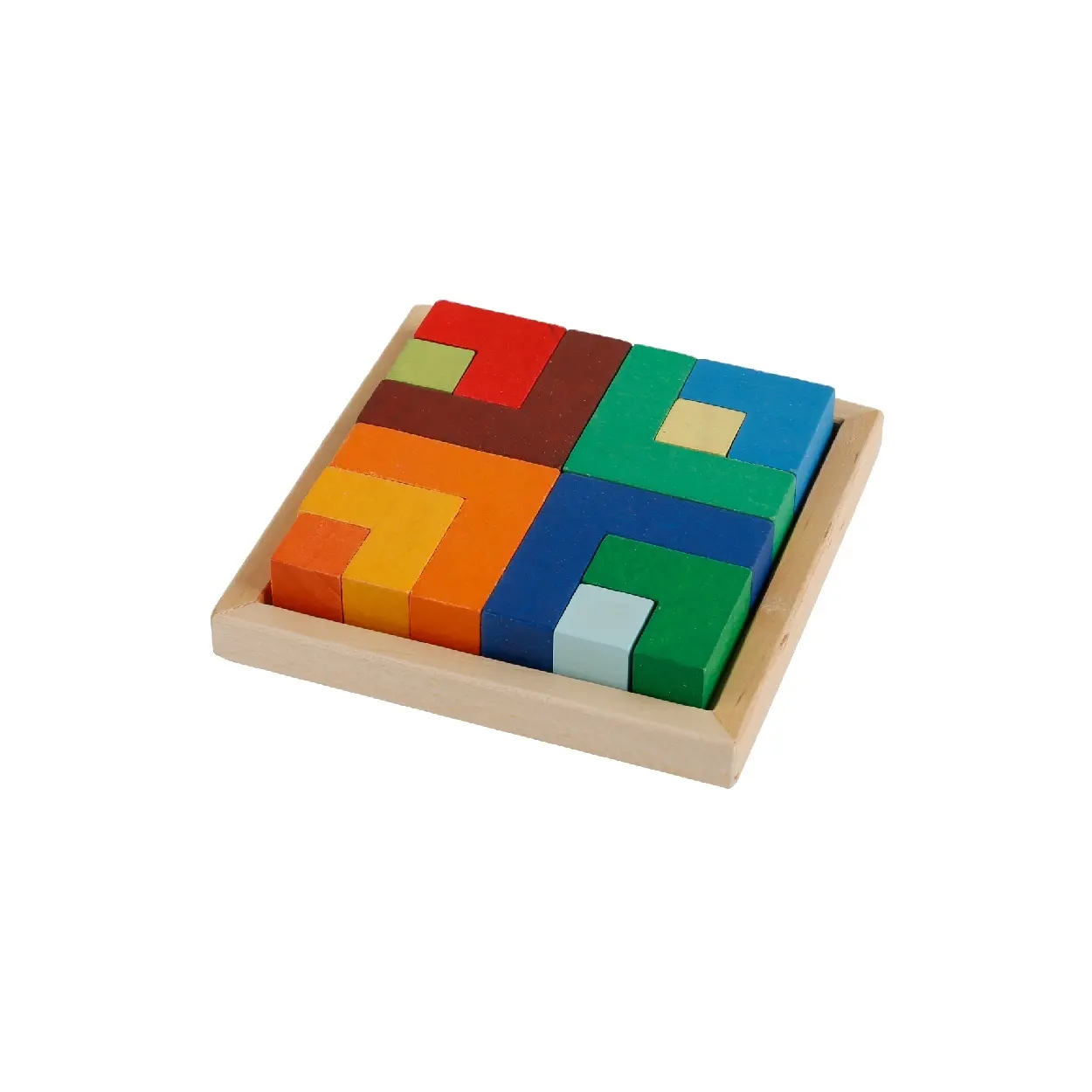 Buntes intelligentes einzigartiges Geschenk material Früh klassifizieren Iq Wood Cube Brain Puzzle Toy Wooden Cube Puzzle