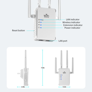 Penguat Sinyal WiFi 5G Dual Band 1200Mbps  Jangkauan Luas 2 Port RJ45 dengan Steker EU AU UK US - Product Image 4
