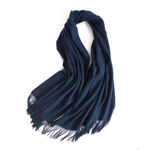 Venta al por mayor de bufandas de invierno de gran tamaño señoras mujeres lana logotipo personalizado invierno suave chal 100% bufanda de lana - Product Image 6