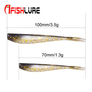Leurre de pêche à queue fourchue nouveaux leurres de pêche 70mm 100mm leurre souple appât artificiel prédateur attirail pour <span class=keywords><strong>brochet</strong></span> et bar - Product Image 3