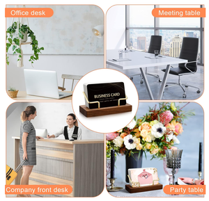 ไม้วอลนัทมีฐานถ้วยรางวัลปฏิทินไม้ฐานตั้งการ์ดทำจากไม้สำหรับใส่การ์ดเมนูไม้ - Product Image 5