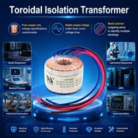 Transformateur audio toroïdal personnalisé T60-45 en fil de cuivre pur, 240V vers 30V AC, transformateur d'isolation de puissance à faible bruit pour amplificateur