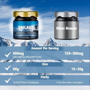 Résine de Shilajit de l'Himalaya OEM, pure, riche en acide fulvique, pâte de Shilajit, complément alimentaire, marque privée, complément à base de plantes - Product Image 4