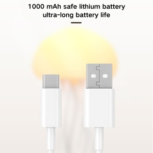 Lampe LED Méduse à Couleurs Changeantes, Rechargeable USB, Veilleuse LED Suspendable RGB, Petite Lampe de Salon Moderne en ABS, Commande Vocale 10000 - Product Image 6