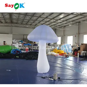 2m high white giant inflatable mushroom for decoration