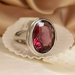 Anello con texture fucsia, gioielli retrò da donna per tutti i giorni, idee regalo - Product Image 4