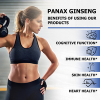 Cápsulas de Panax Ginseng con Té Verde, Directo de Fábrica OEM ODM, Apoyo a la Función Cognitiva, Salud Inmunológica y de la Piel para Adultos