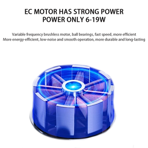 EC Variable Frequency Tent Planting Hydroponic Household Ventilation <b>Boosting</b> Diagonal Flow Fan Inline <b>Pipe</b> Exhaust Exhaust Fans - Product Image 3