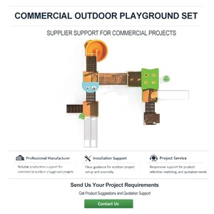 Juego de Equipos de Juegos Infantiles Comerciales para Exteriores, con Tobogán en Espiral y Rocódromo, de Madera Sólida, con Temática Oceánica, Personalizado - Product Image 6