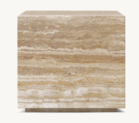 Meubles de salon modernes sur mesure, table d'appoint carrée en marbre sculpté à la main