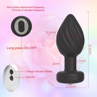 Unisex Flirt-Masturbator Erwachsenenspielzeug Kabelloser Ferngesteuerter Vibrierender Silikon-Analplug mit 10 Vibrationsmodi