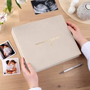 Libro de memoria de embarazo Álbum de fotos de ultrasonido Esperando mamá Diario Recuerdo de bebé Diario Regalo de maternidad Esperándote - Product Image 3