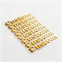 Autocollant en métal fin plaqué argent métallique 3D, logo de marque en chrome doré, étiquette en nickel électroformé, transfert de métal