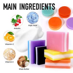 Private Label Multicolor Rosto Corpo Pele Iluminamento Kojic Ácido Beleza Limpeza Clareamento Sabão - Product Image 3