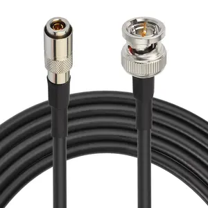 Superbat SDI 75oms Cable de 50 metros con conector BNC DIN 1,0/2,3 a enchufe BNC para Cable de cámara de seguridad HD SDI CCTV