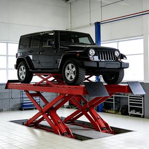 HT-610Z 5.5T Vente directe usine Pont élévateur à ciseaux double à levée complète, entraînement électrique hydraulique, 4T 5T, pour <span class=keywords><strong>garage</strong></span> souterrain - Product Image 2