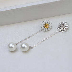 Boucles d'oreilles en argent S925 de style européen et américain, longues, simples, avec pampilles, accessoires de bricolage, bijoux à la mode avec des éléments dorés - Product Image 3