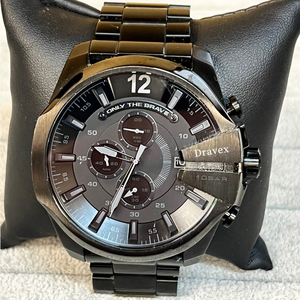 นาฬิกาควอตซ์หรูหราสำหรับผู้ชาย ยี่ห้อดัง DS รุ่น DZ4360 หน้าปัดใหญ่ สแตนเลสสตีล กันน้ำ ระบบแสดงเวลาสองเขตเวลา กลไก ETA - Product Image 6