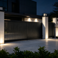 Porte de patio moderne en alliage d'aluminium avec construction traitée thermiquement et finition thermolaquée pour jardin, villa, écologique