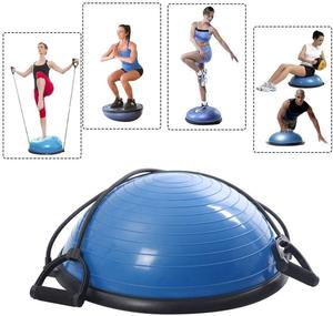 Half Exercise Ball <strong>Trainer</strong> 46cm Balance Ball <strong>Trainer</strong> Yoga Ball with Resistance Bands Foot <strong>Pump</strong> for Home Gym Whole Body Workout - Product Image 4