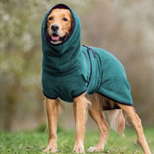 Roupas para Animais de Estimação em Fleece para Inverno/Outono, Hoodies com Capuz em Roxo, Azul e Cinza para Manter <span class=keywords><strong>Labrador</strong></span> e Cães Grandes Aquecidos - Product Image 3