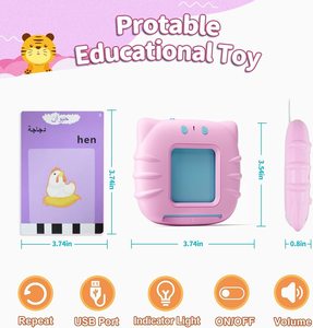 Tarjetas de Memoria Interactivas con Idioma Personalizado, Máquina de Aprendizaje de Lectura, Juguete Educativo Temprano para Niños 2024 - Product Image 4