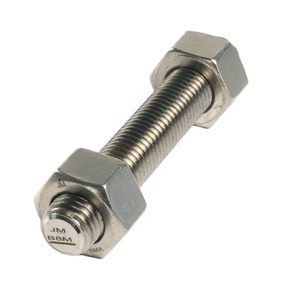 Vis à tête hexagonale en acier allié WISINE avec écrou et rondelle, filetage M10, classe 6, pour applications aérospatiales à haute température, finition brute - Product Image 1