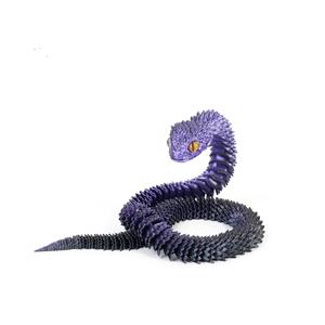 Modelo de Serpiente Víbora Articulada Impresa en 3D Multicolor, Decoración de Escritorio, Regalo Creativo, Juguete Cognitivo - Product Image 5