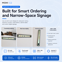 Écran de commande tactile LCD 23,1 pouces, écran de menu intelligent pour restaurant Android