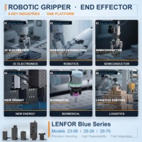 Gripper Elektrik 26mm Stroke 50N/100N Gaya Dapat Diatur 24VDC Plug & Play Mini Parallel Gripper Pengganti Pneumatik untuk Lengan Robot