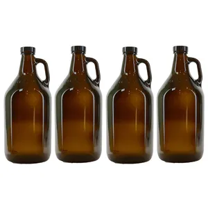 Glazen Fles Met Tap Vergister Verzegelde Container Carboy Decanter Water