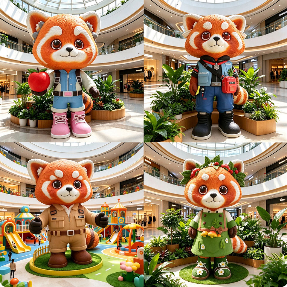 Large Outdoor Cartoon Foam FRP Sculpture Custom Character IP Themed ...