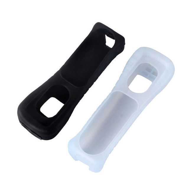 Black White Soft Silicone Cover Case Skin Pouch Sleeve Housing Shell Protective Cover for Wii Remote Controller