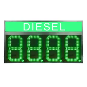 24 "grün DIESEL Preis schild Tankstelle Preis schild wasserdicht digitale LED-Bildschirm Tankstelle Öl Preis schild