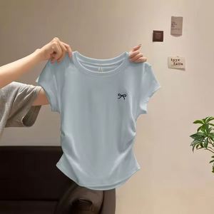 Camisetas de Algodón Transpirables Anti-Pilling de Tallas Grandes para Mujer, Estilo Holgado, con Estampado Personalizado para Verano - Product Image 2