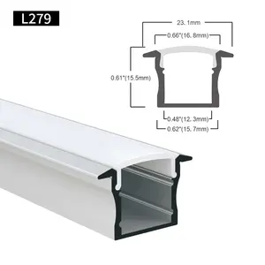 Customized LED Aluminum Profiles With Large Triangular Radians For Cabinet Ceiling Lighting