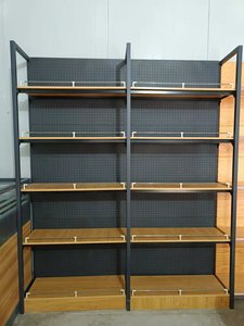 Özelleştirilebilir Yepyeni Çelik-Ahşap Atıştırmalık Teşhir Rafı, Epoksi Toz Boya Kaplama ve Süpermarket Rafları İçin Hızlı Kurulum Özelliğiyle - Product Image 5